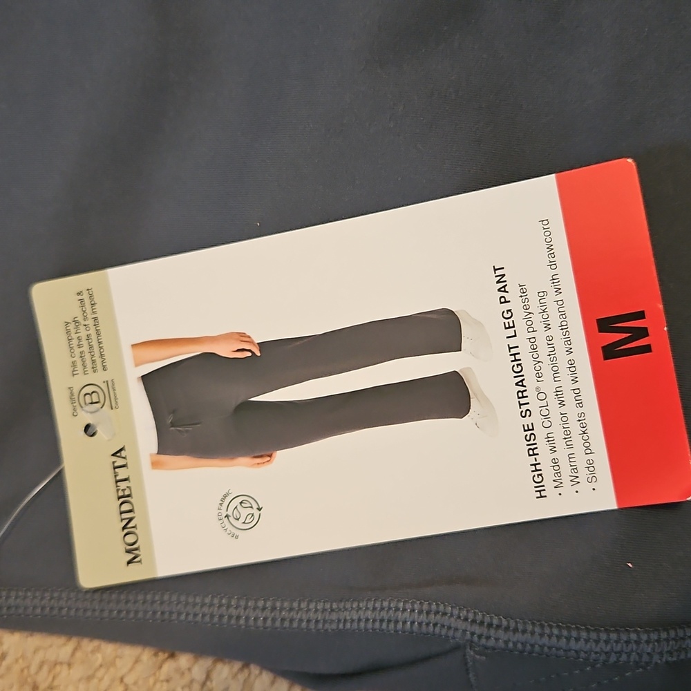 NEW! Mondetta Gray High Rise Straight Leg Pant - Picture 9 of 15
